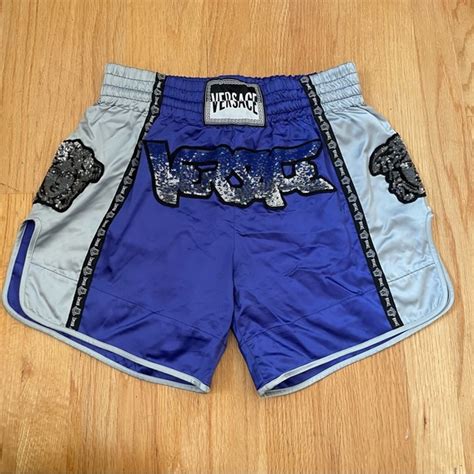 Versace Satin Muay Thai Boxing Style Trunk Shorts Women’s